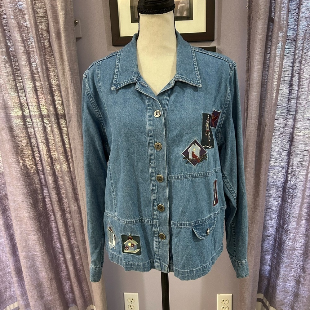 Christopher and Banks Holiday Denim Jacket